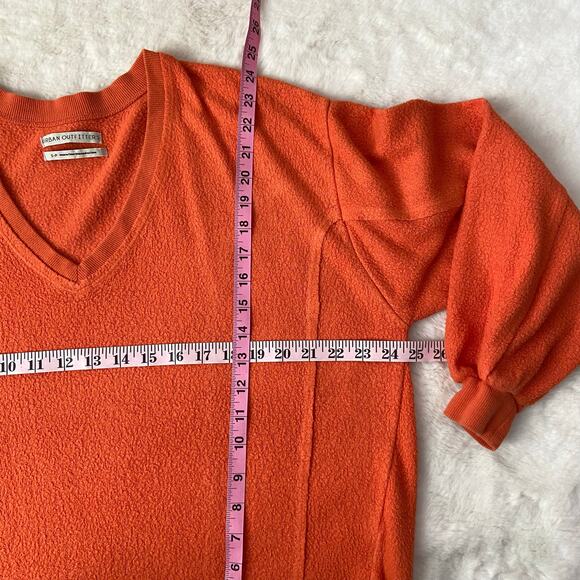 Urban Outfitters Orange V-Neck Top Size Small - Picture 4 of 6